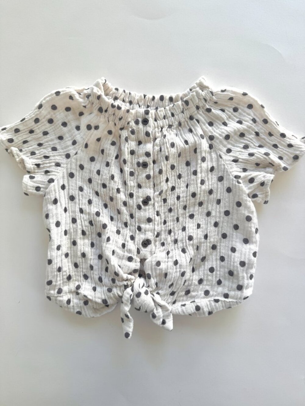 Zara Baby Girls Polka Dot Muslin Tie Top 18-24M